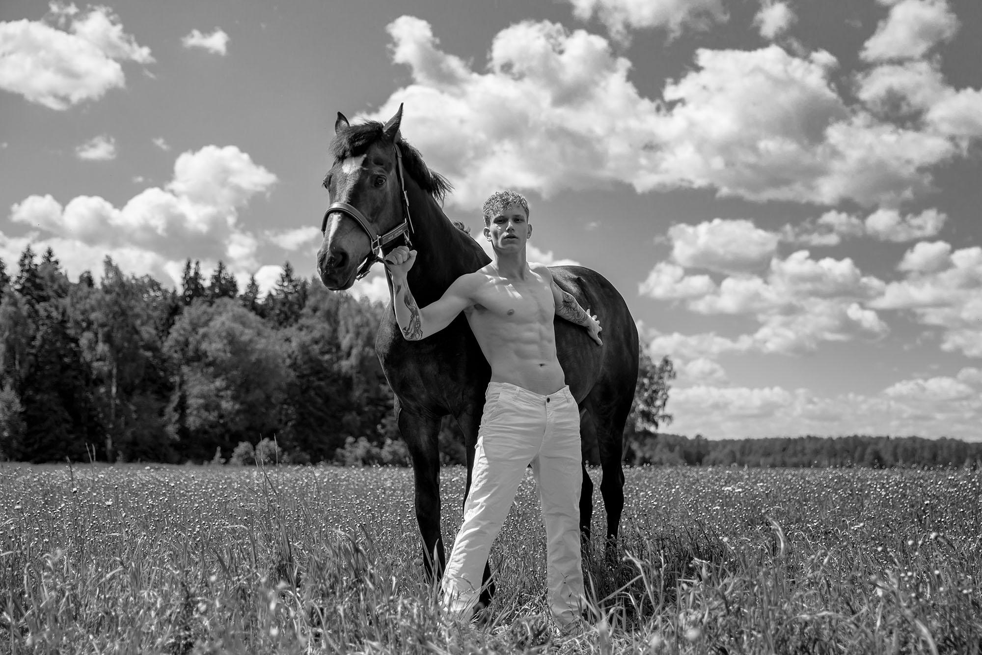 «PASHA WITH HORSE» – Pasha by Pasha Rechkin.